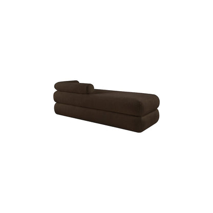 Kennedy Brown Faux Shearling Teddy Fabric Bench