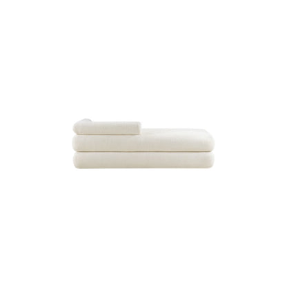 Kennedy Cream Faux Shearling Teddy Fabric Bench