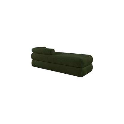 Kennedy Green Faux Shearling Teddy Fabric Bench