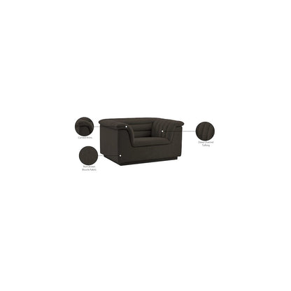 Cascade Brown Boucle Fabric Chair