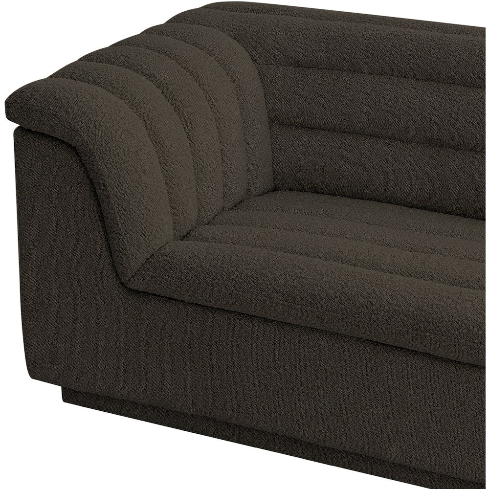 Cascade Brown Boucle Fabric Chair