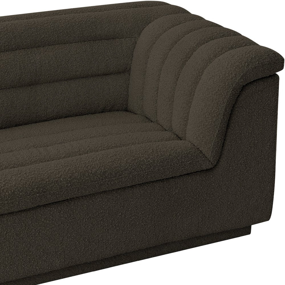 Cascade Brown Boucle Fabric Chair