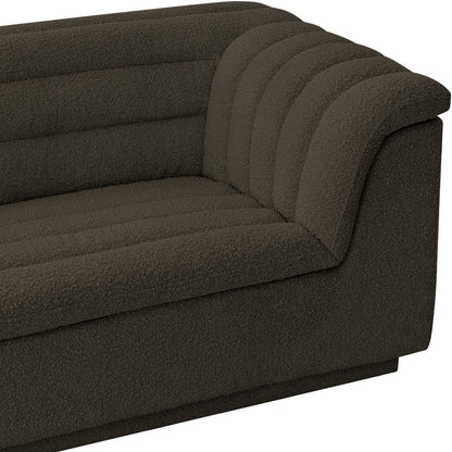Cascade Brown Boucle Fabric Chair