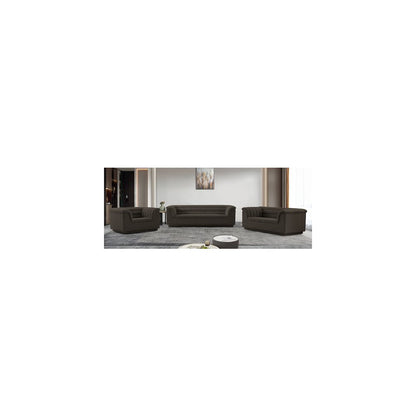 Cascade Brown Boucle Fabric Chair