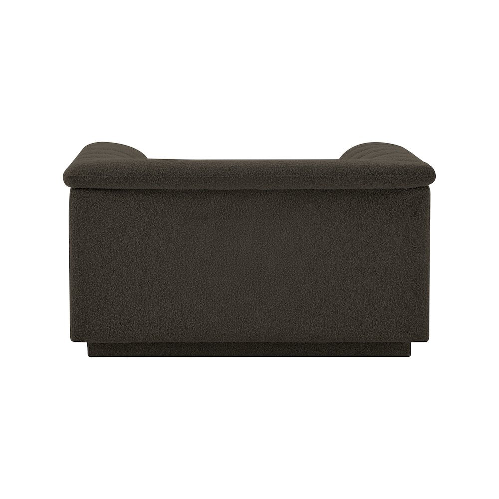 Cascade Brown Boucle Fabric Chair