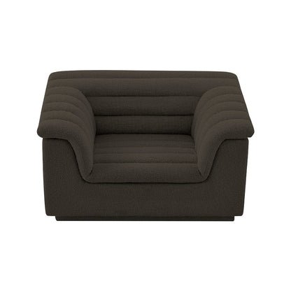 Cascade Brown Boucle Fabric Chair
