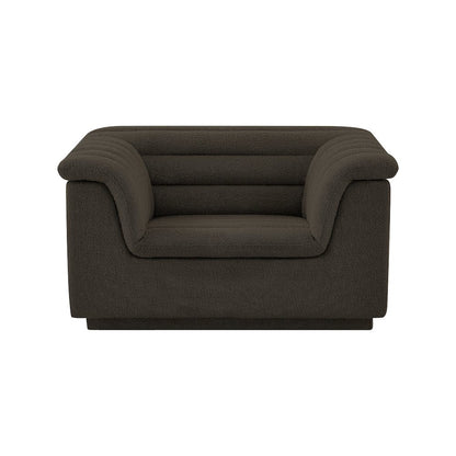 Cascade Brown Boucle Fabric Chair