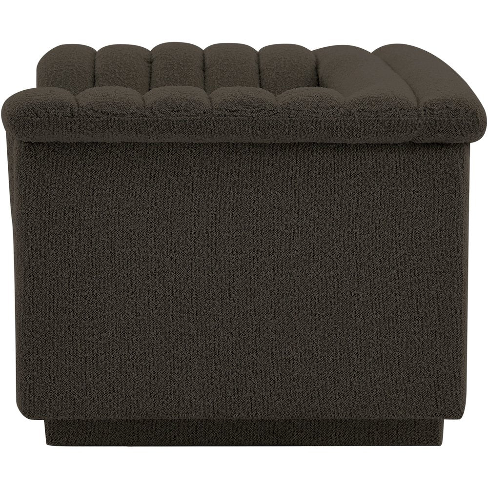 Cascade Brown Boucle Fabric Chair