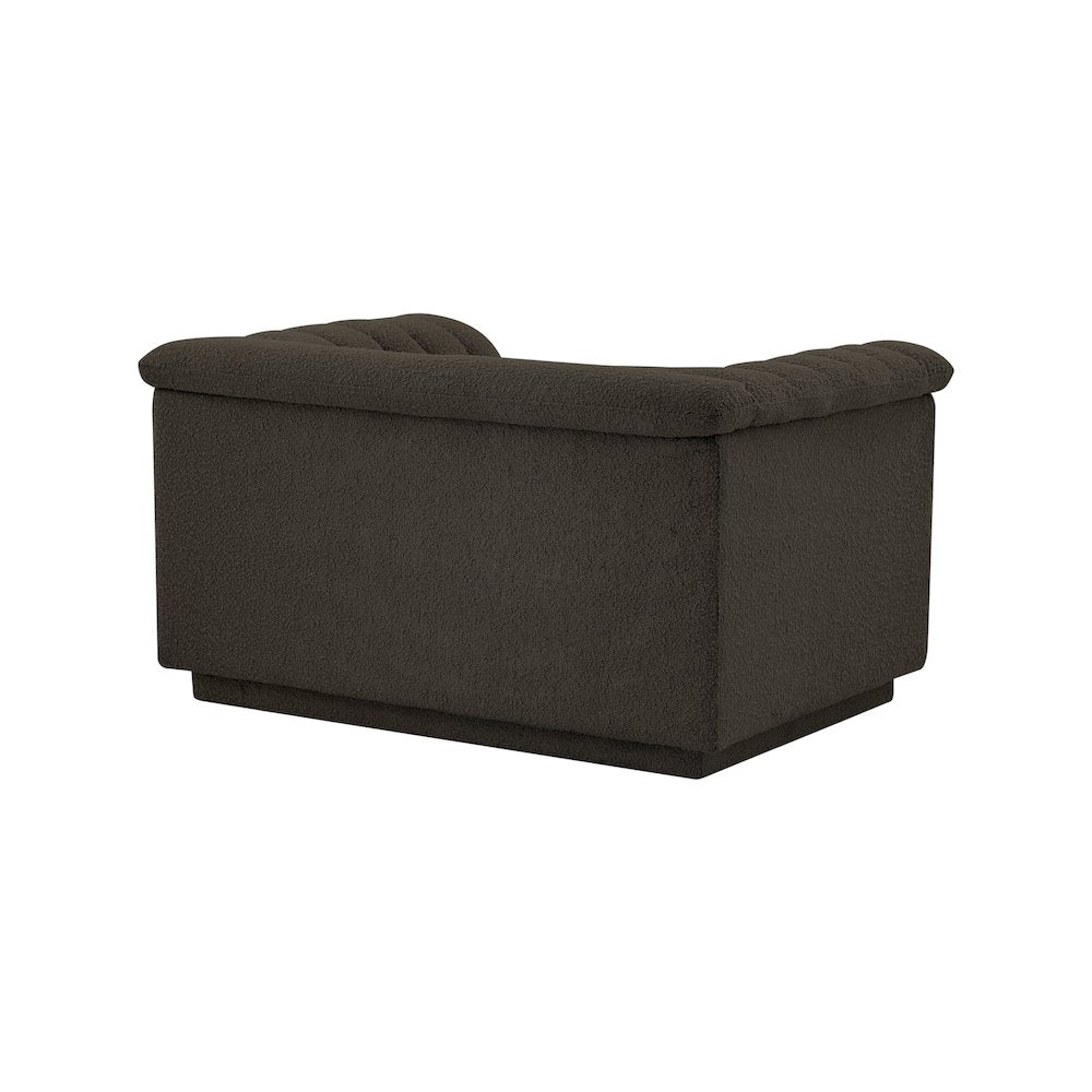 Cascade Brown Boucle Fabric Chair