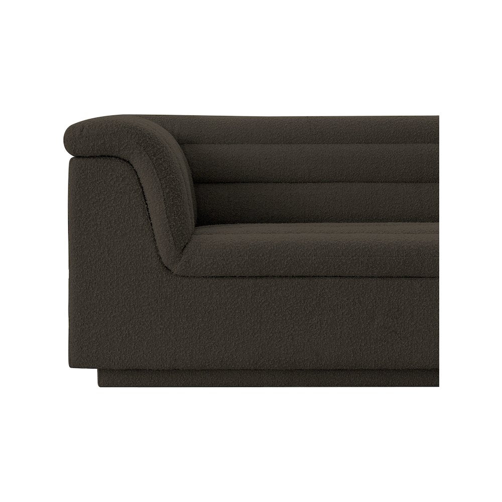 Cascade Brown Boucle Fabric Chair