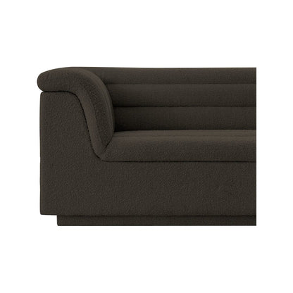 Cascade Brown Boucle Fabric Chair