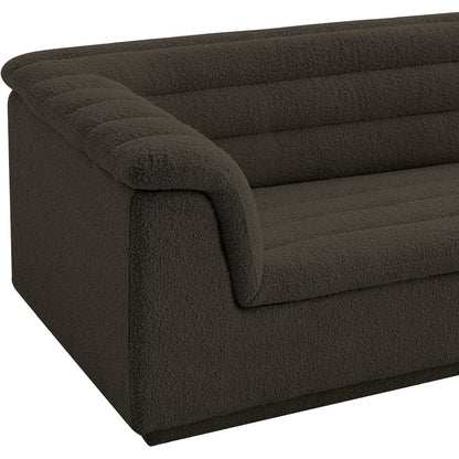 Cascade Brown Boucle Fabric Chair