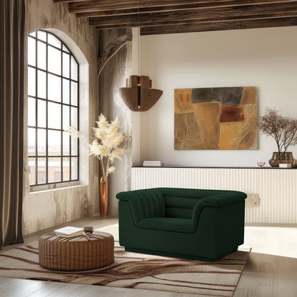 Cascade Green Boucle Fabric Chair