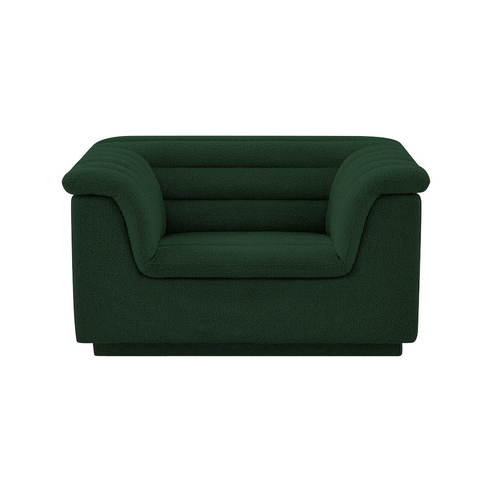 Cascade Green Boucle Fabric Chair