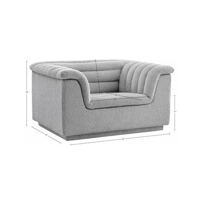Cascade Grey Boucle Fabric Chair