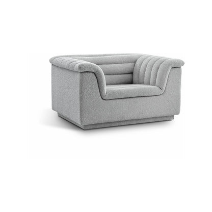 Cascade Grey Boucle Fabric Chair