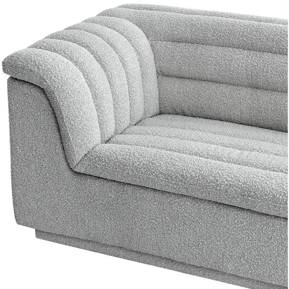 Cascade Grey Boucle Fabric Chair