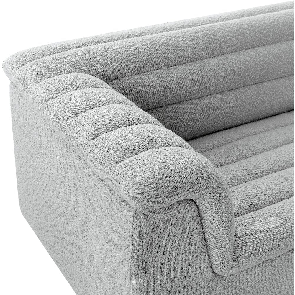 Cascade Grey Boucle Fabric Chair