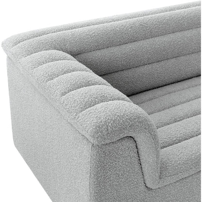 Cascade Grey Boucle Fabric Chair