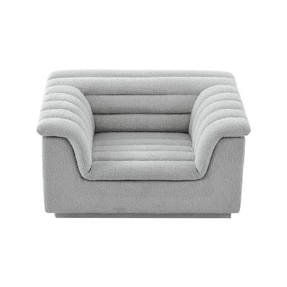 Cascade Grey Boucle Fabric Chair