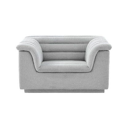 Cascade Grey Boucle Fabric Chair