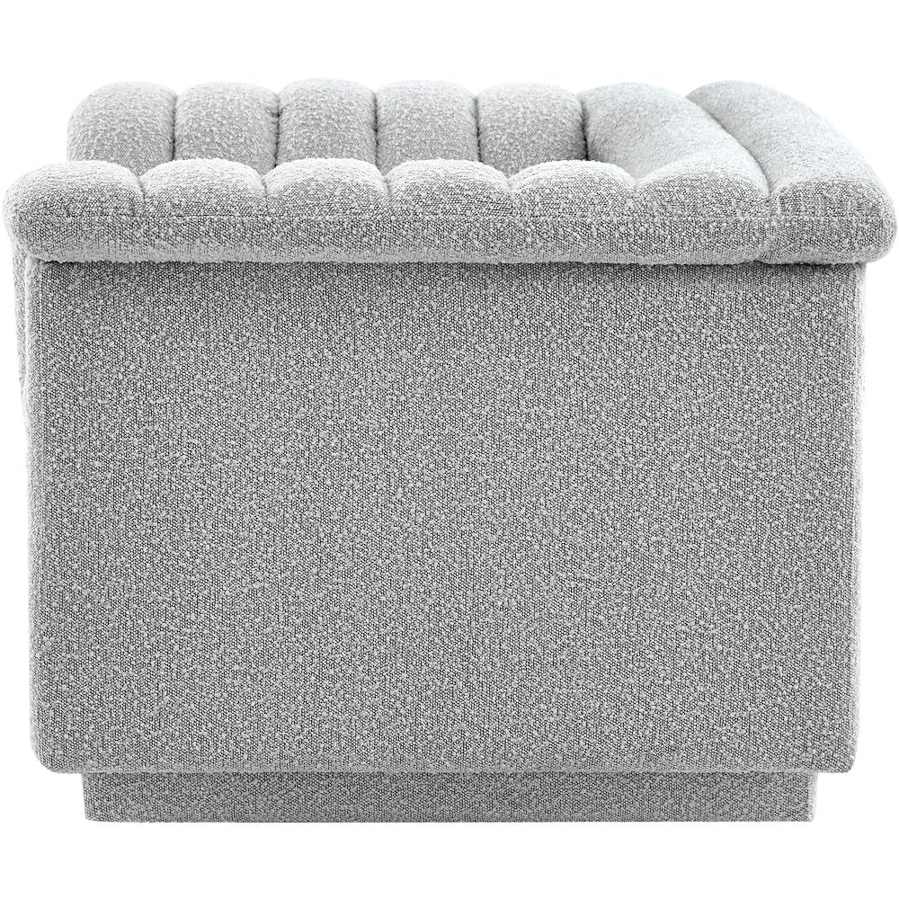 Cascade Grey Boucle Fabric Chair