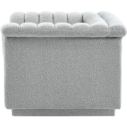 Cascade Grey Boucle Fabric Chair