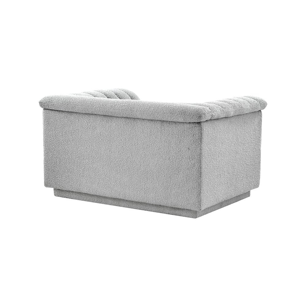 Cascade Grey Boucle Fabric Chair