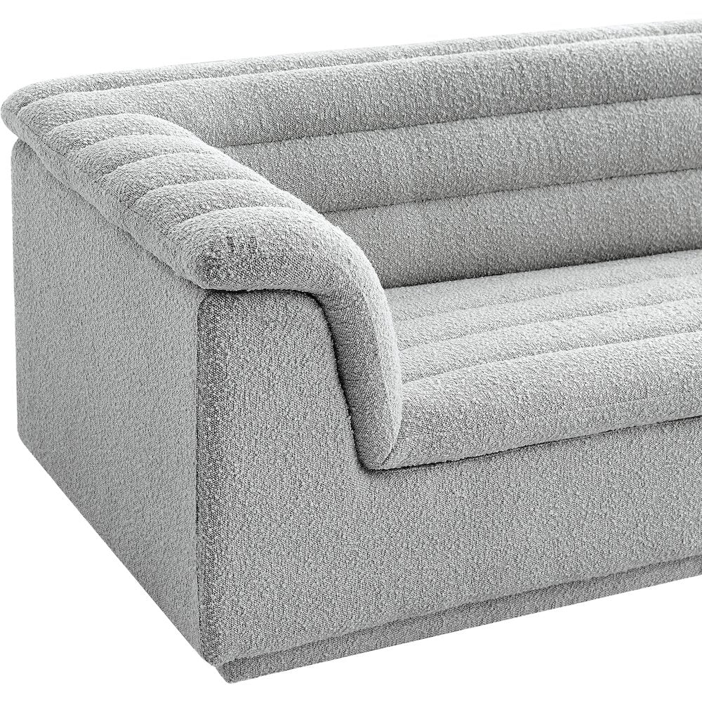 Cascade Grey Boucle Fabric Chair