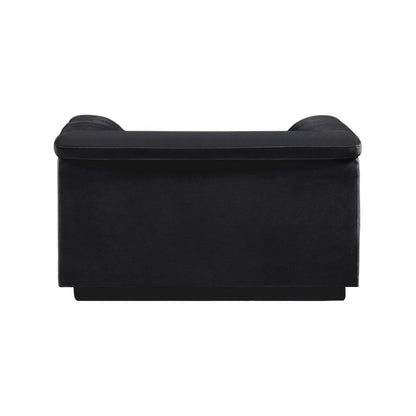 Cascade Black Velvet Fabric Chair
