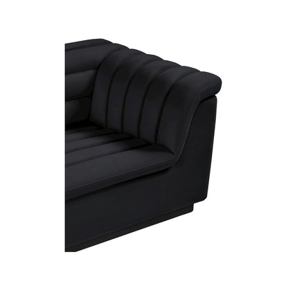 Cascade Black Velvet Fabric Chair