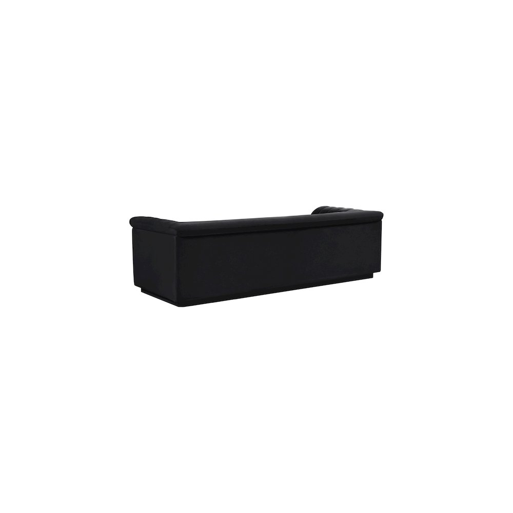 Cascade Black Velvet Fabric Sofa