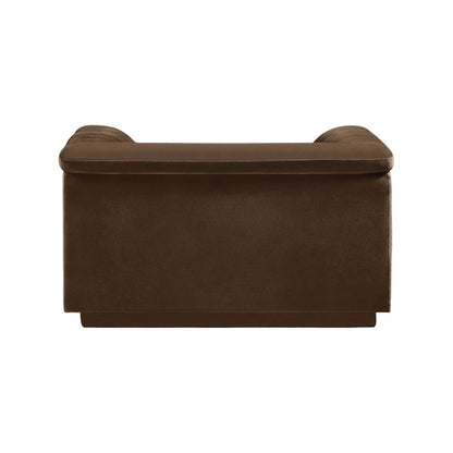Cascade Brown Velvet Fabric Chair