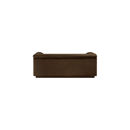 Cascade Brown Velvet Fabric Loveseat