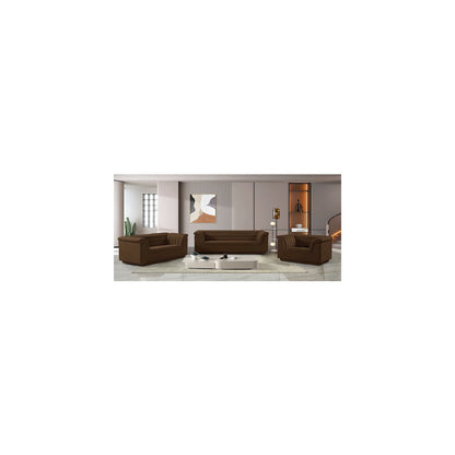 Cascade Brown Velvet Fabric Sofa