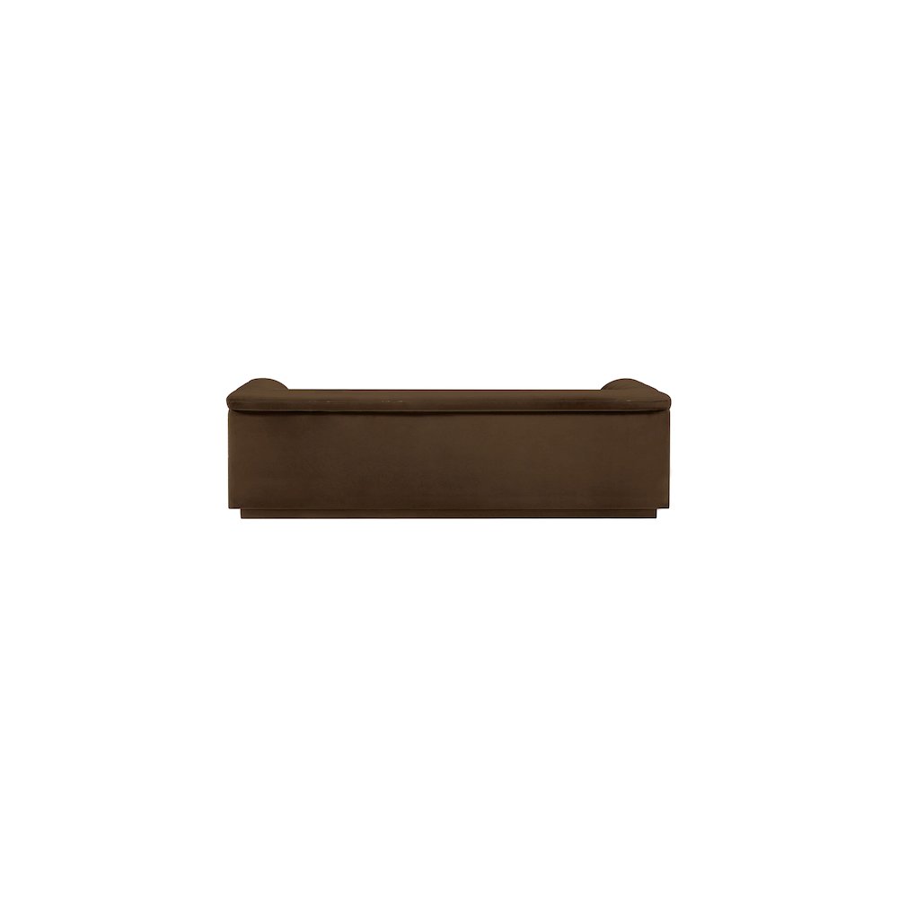 Cascade Brown Velvet Fabric Sofa