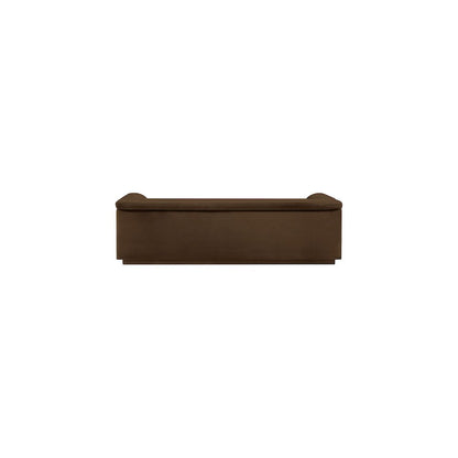 Cascade Brown Velvet Fabric Sofa