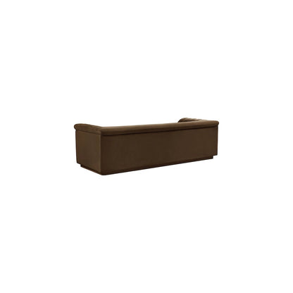 Cascade Brown Velvet Fabric Sofa