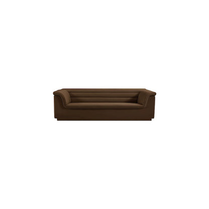 Cascade Brown Velvet Fabric Sofa