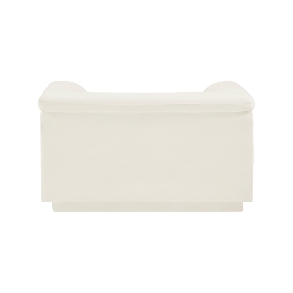 Cascade Cream Velvet Fabric Chair