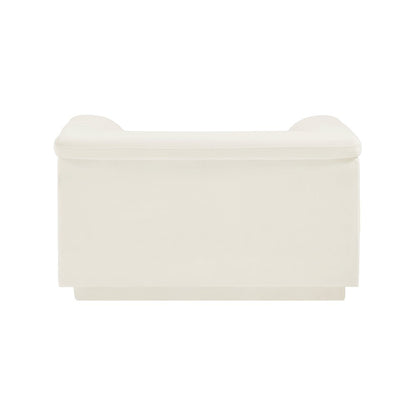Cascade Cream Velvet Fabric Chair