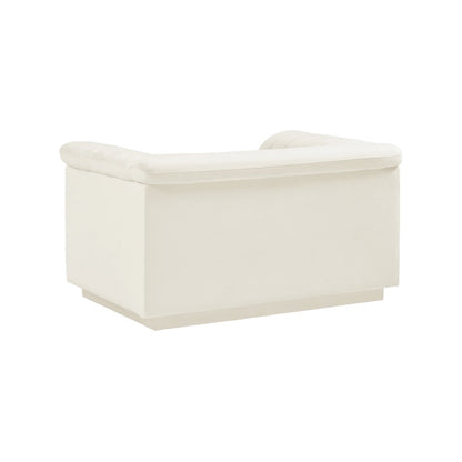 Cascade Cream Velvet Fabric Chair
