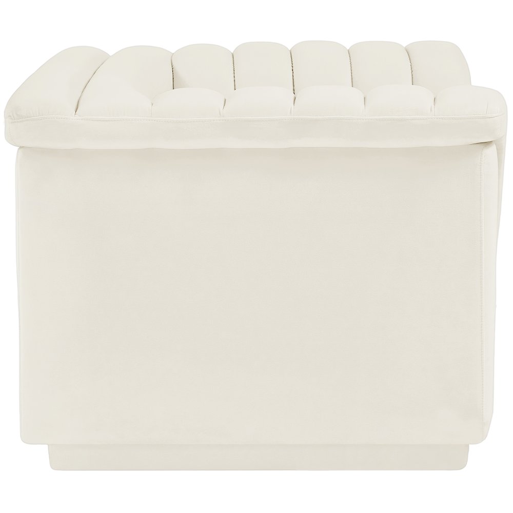 Cascade Cream Velvet Fabric Chair