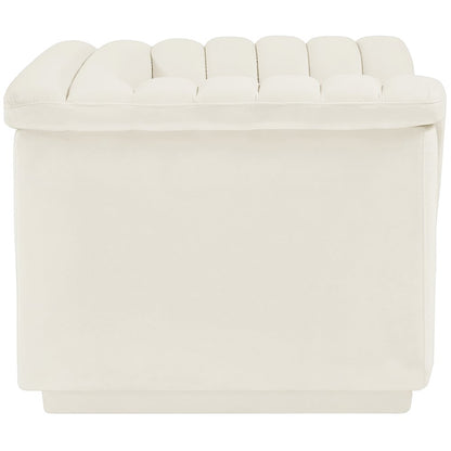 Cascade Cream Velvet Fabric Chair