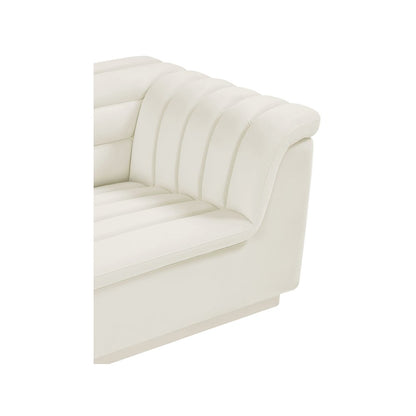 Cascade Cream Velvet Fabric Chair