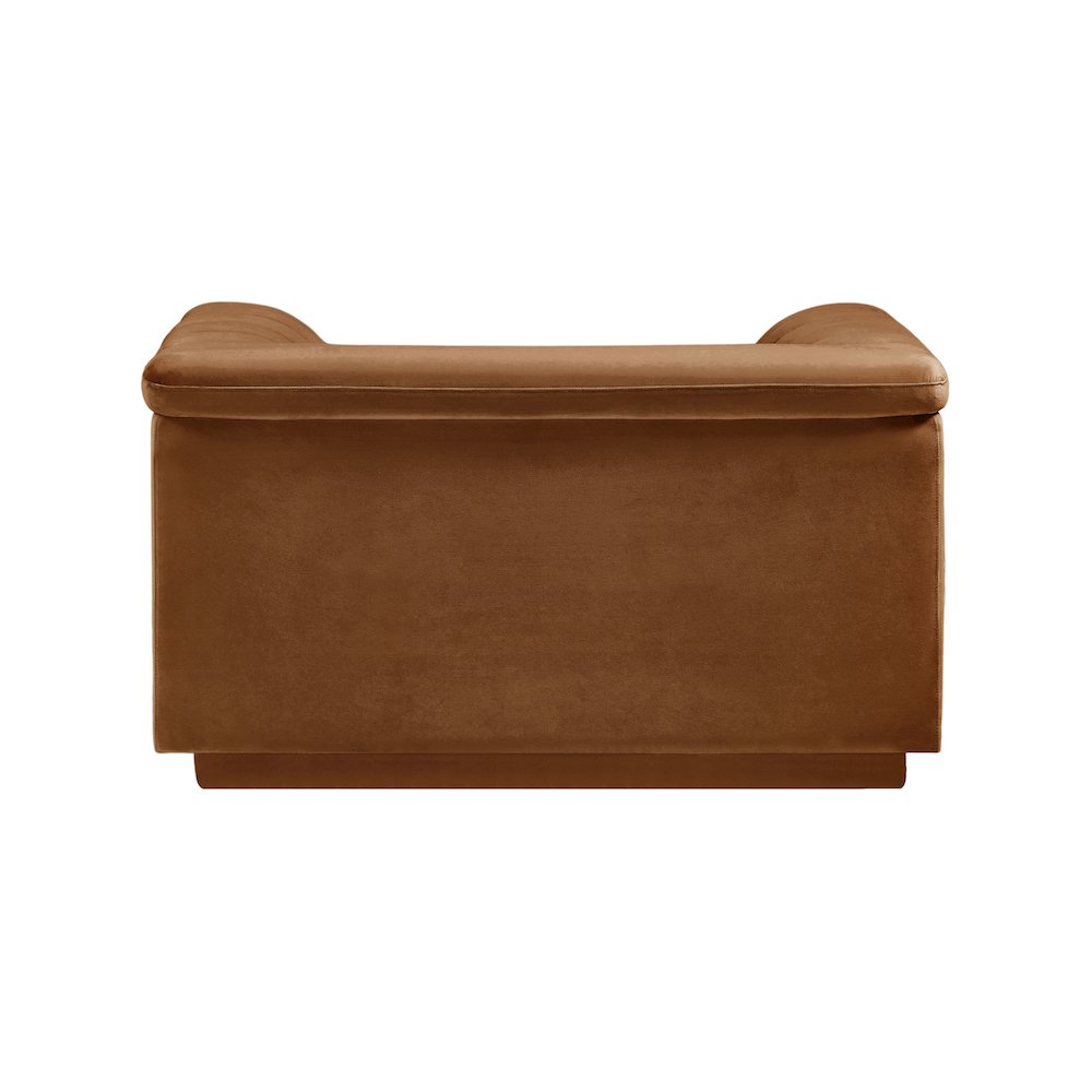 Cascade Saddle Velvet Fabric Chair