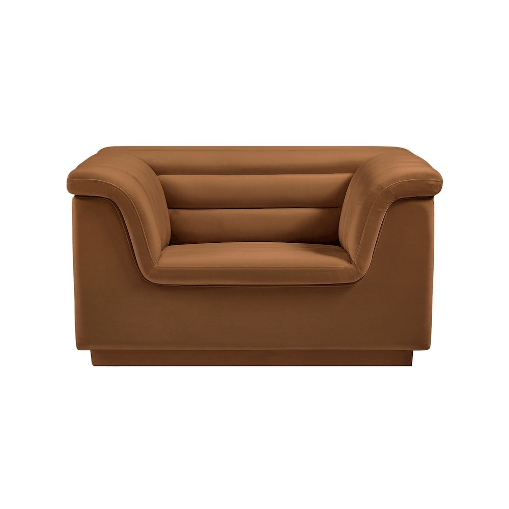 Cascade Saddle Velvet Fabric Chair