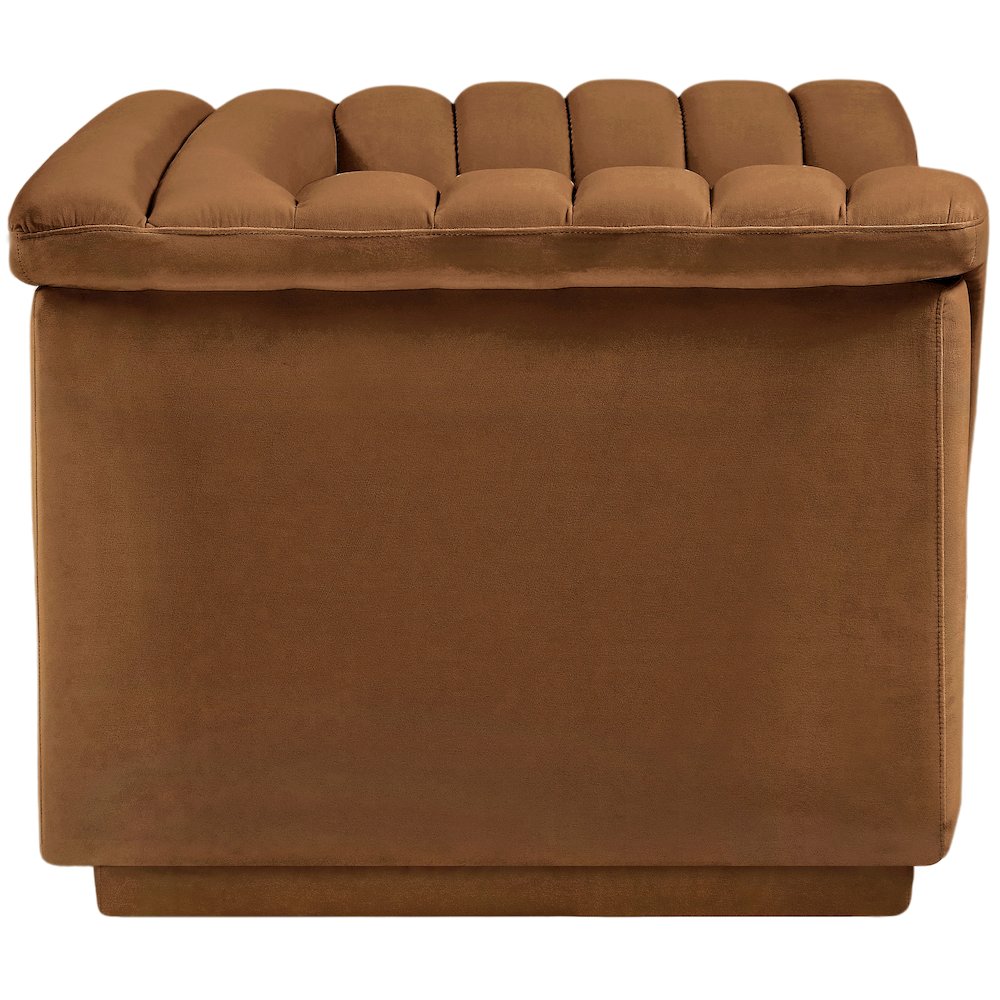 Cascade Saddle Velvet Fabric Chair