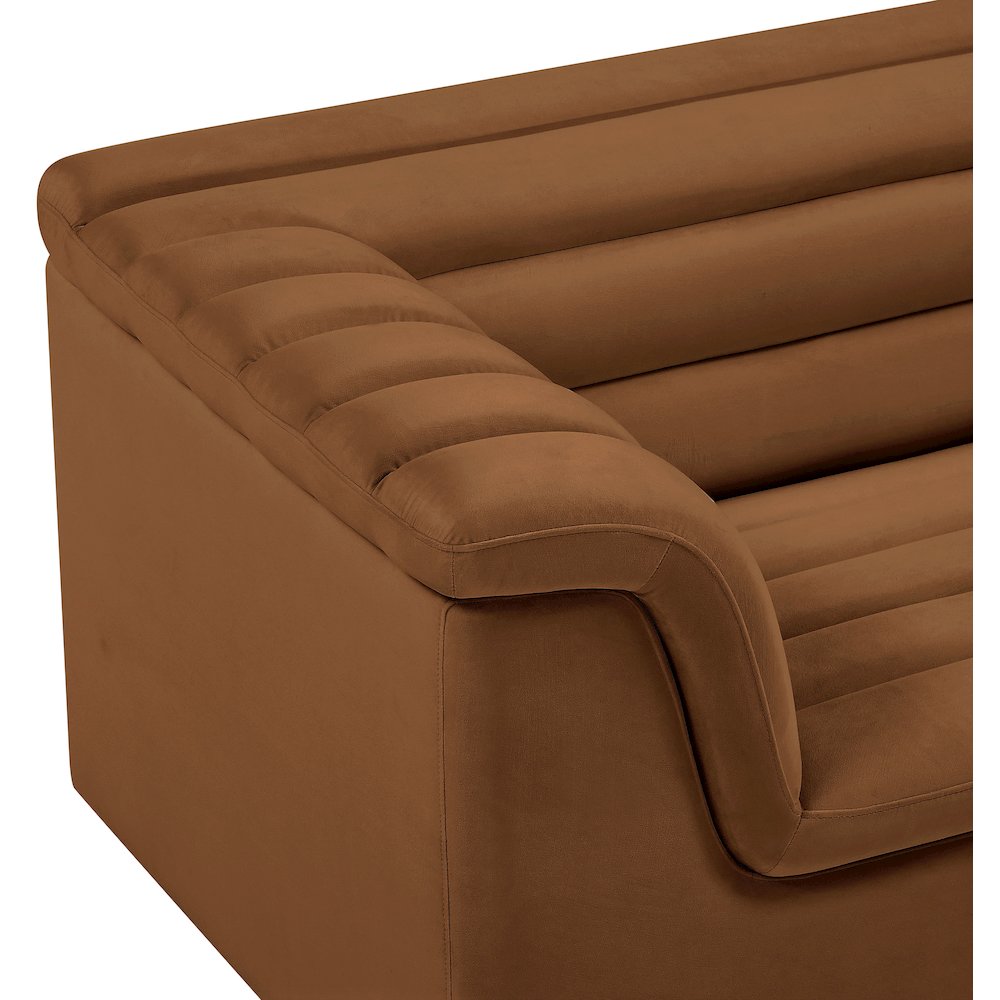 Cascade Saddle Velvet Fabric Chair