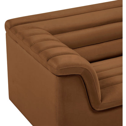 Cascade Saddle Velvet Fabric Chair